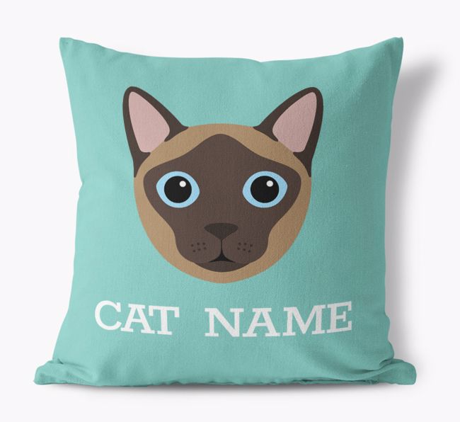 {dogsName}'s Icon: Personalized {breedCommonName} Canvas Pillow